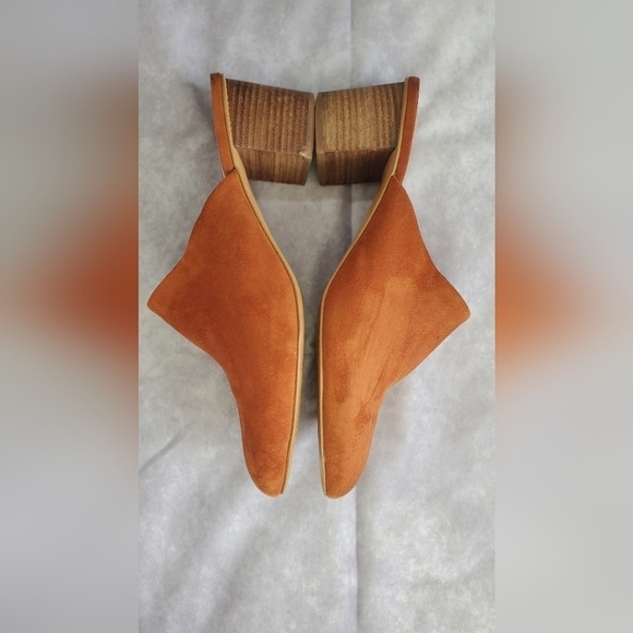 J JILL Celeste Henna Suede Block Heel Mules Size 10M - Picture 13 of 14